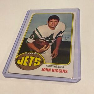 John Riggins 1976 Topps Football Card New York Jets Vintage collectible